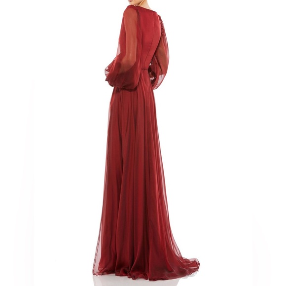 Mac Duggal | A-Line Chiffon Gown - Picture 2 of 5